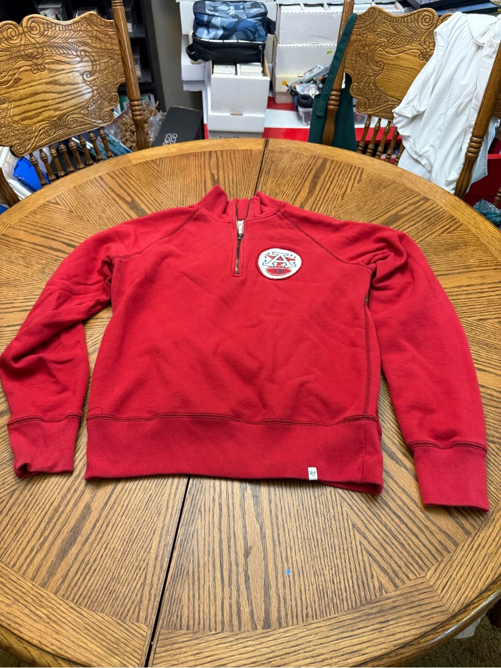 47 Brand KC Chiefs Men's Red Quarter-Zip Pullover with Chest Patch